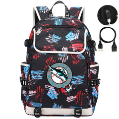Florida Marlins Backpack School Notebook Travel Bags