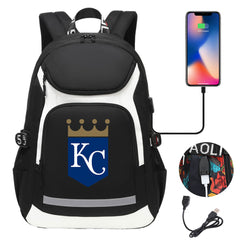 Kansas City Royals Backpack School Notebook Travel Bags With USB