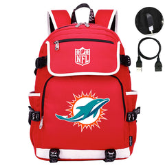 Miami Dolphins Football Rugby Backpack School Notebook Travel Bags