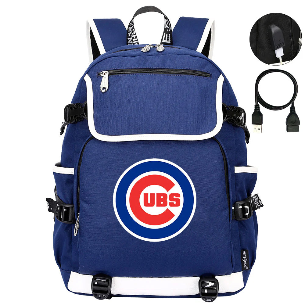 Chicago Cubs Backpack School Notebook Travel Bags
