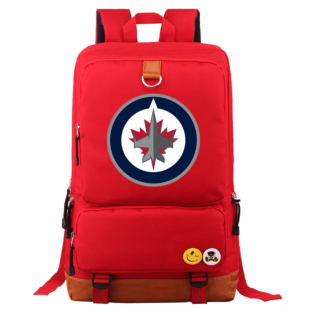 Winnipeg Jets Hockey Team Proof Backpack NoteBook Laptop School Bag