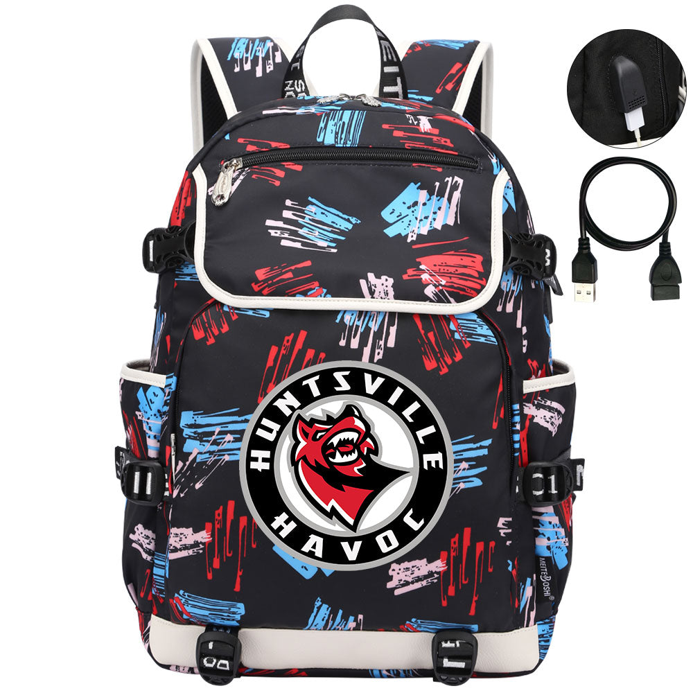 Huntsville Havoc Hockey League Backpack School Notebook Travel Bag
