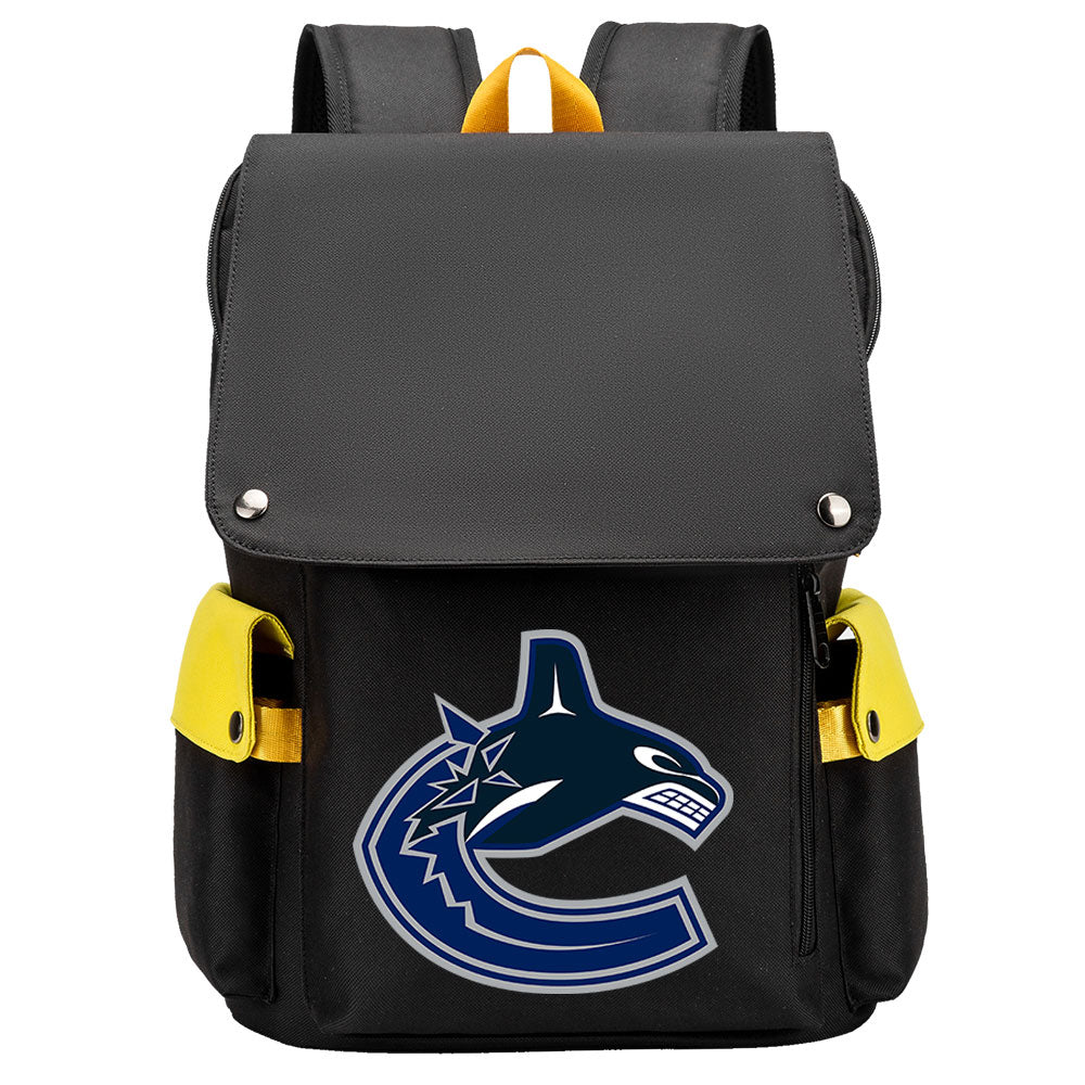 Vancouver Canucks Hockey Team School Backpack Oxford Laptop Bag