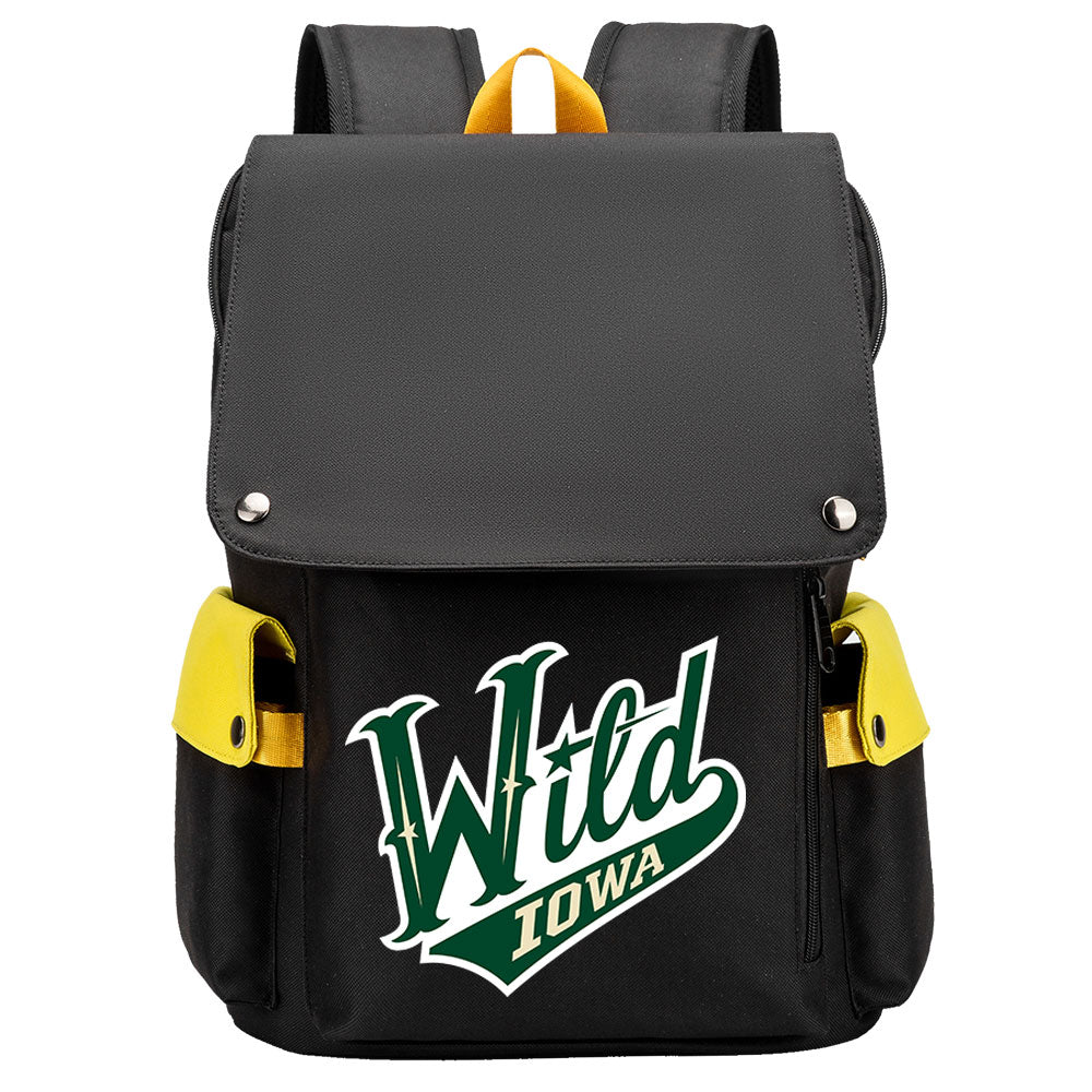 Iowa Wild Hockey Team School Backpack Oxford Laptop Bag