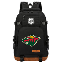 Minnesota Wild Hockey League Waterproof Backpack School Notebook Travel Bag