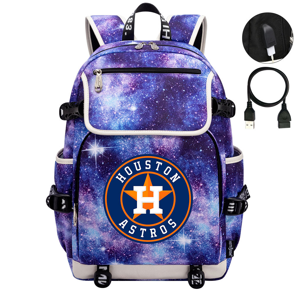 Houston Astros Backpack School Notebook Travel Bags