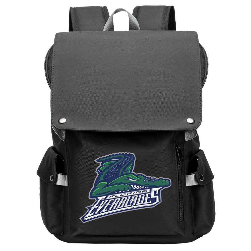 Florida Everblades Hockey Team School Backpack Oxford Laptop Bag