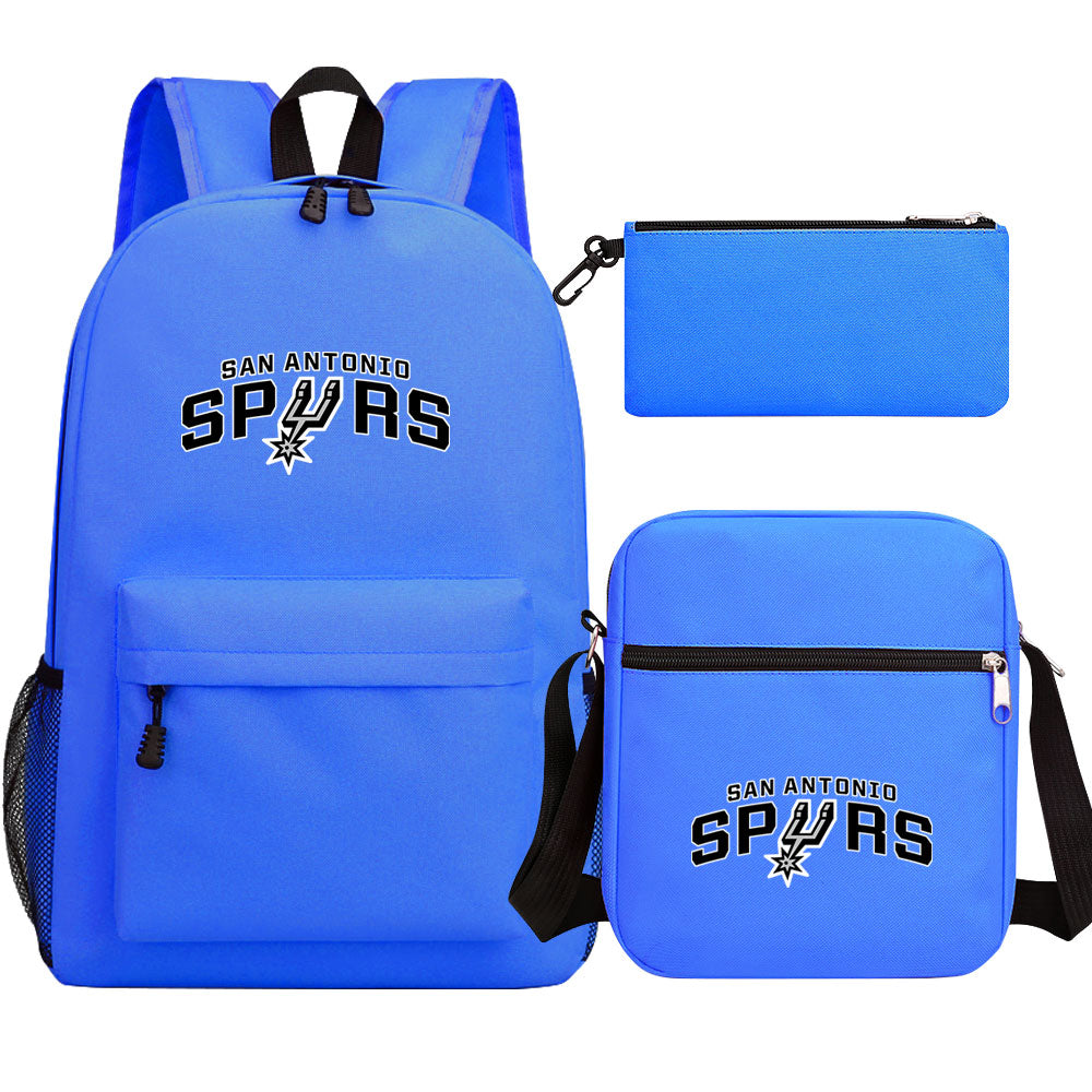 San Antonio Spurs Water  Basketball School Backpack Shoulder Bag Pencil Bags 3pcs Set