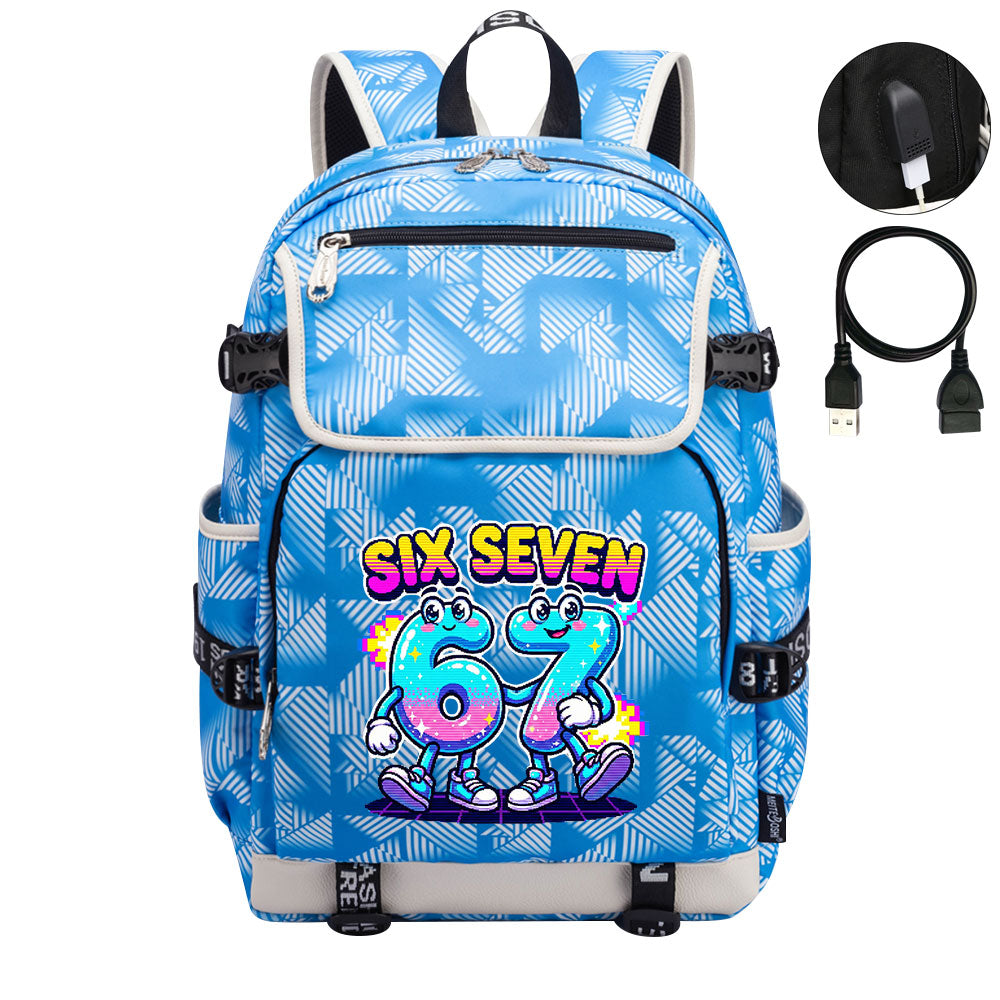 Steal a Brainrot 67 Backpack School Notebook Travel Bags