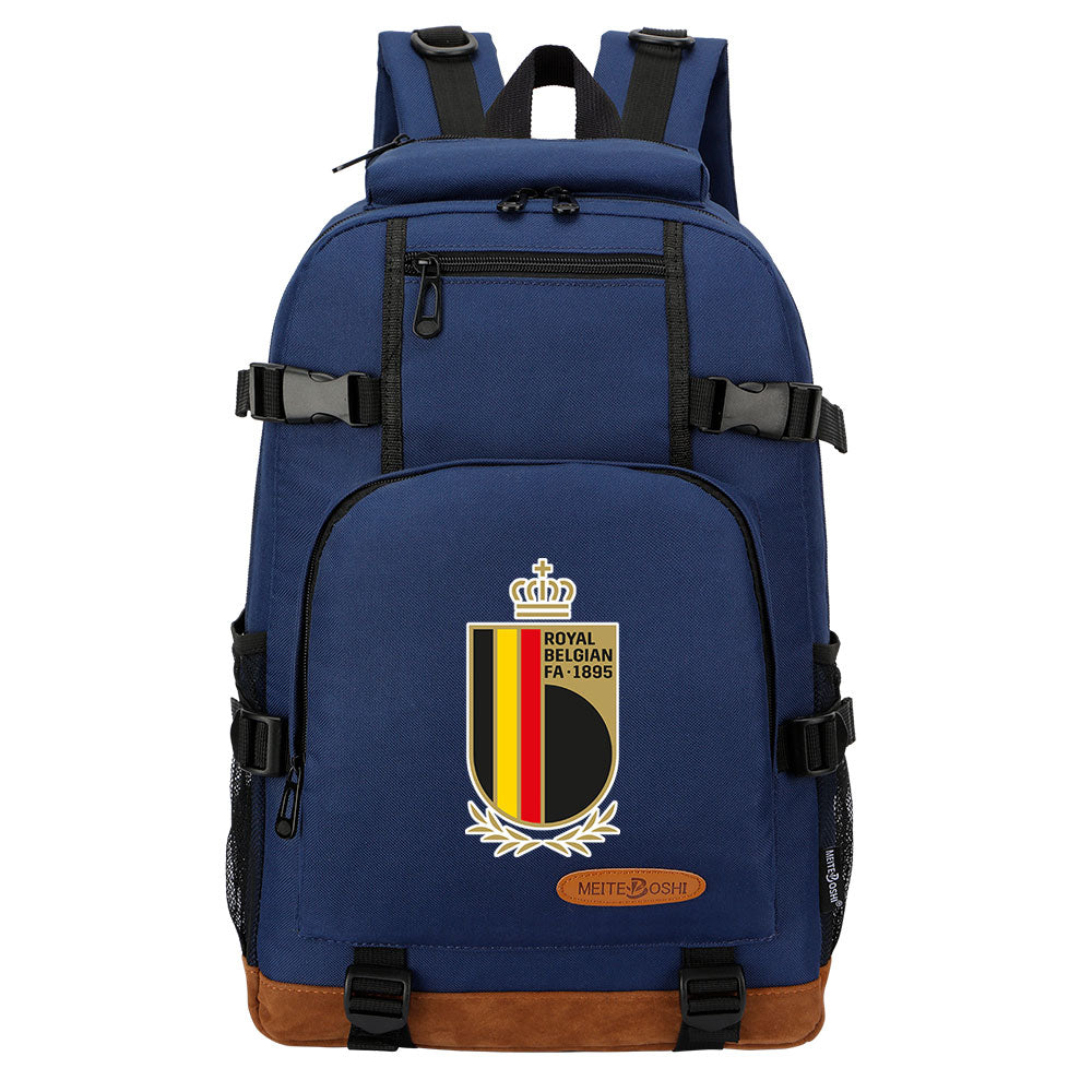 Royal Belgian National Football Team Waterproof Backpack School Notebook Travel Bag
