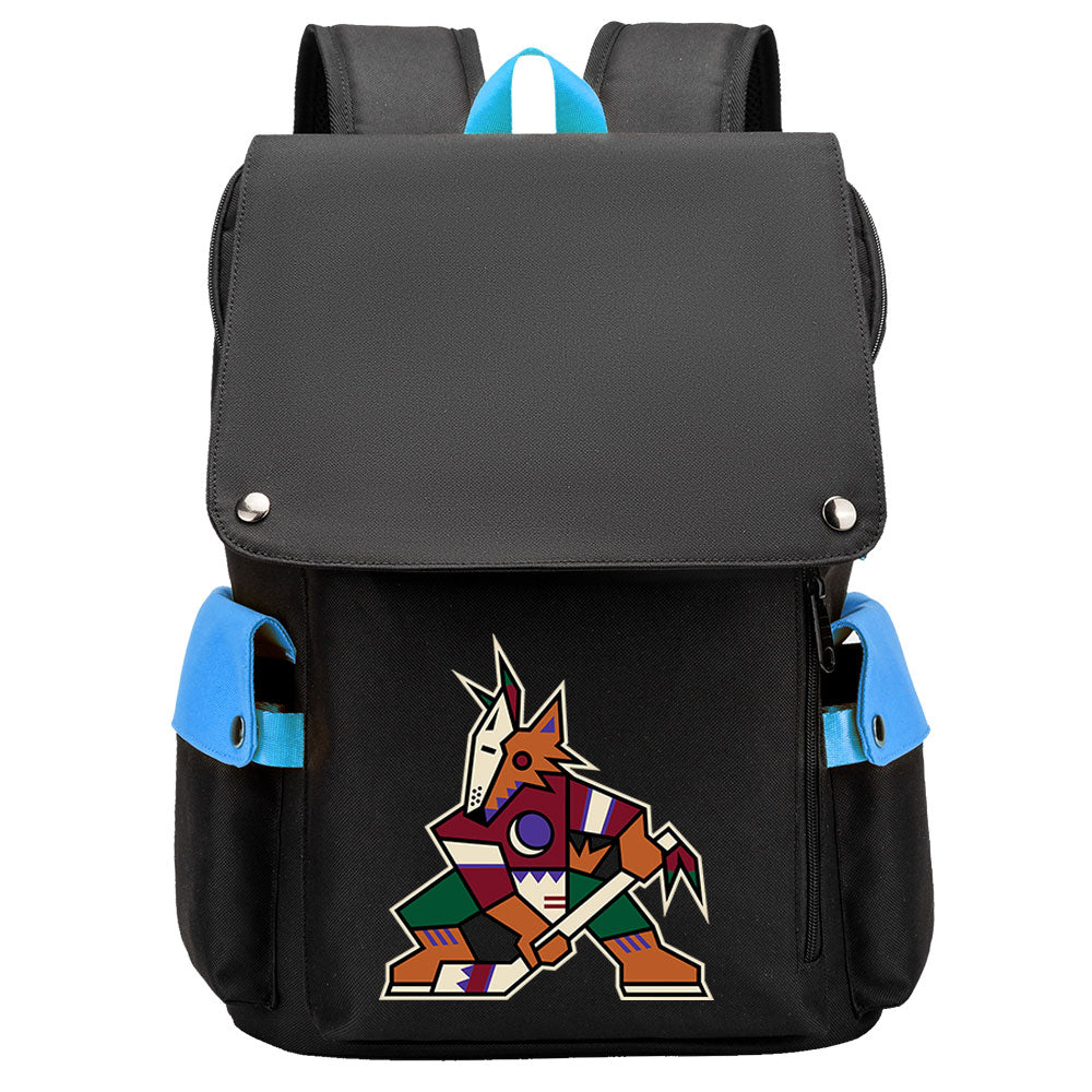 Arizona Coyotes Hockey Team Laptop Backpack Oxford School Bag