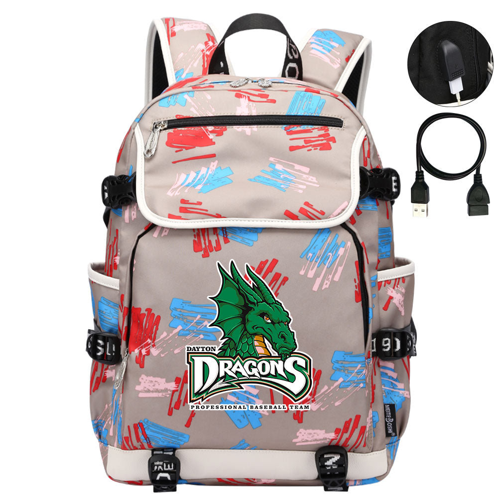 Dayton Dragons Backpack School Notebook Travel Bags