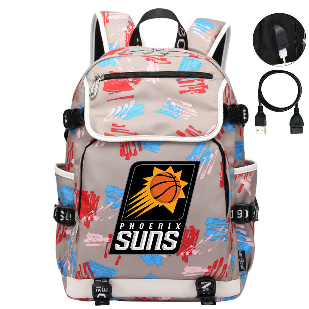 Phoenix Suns Backpack School Notebook Travel Bags