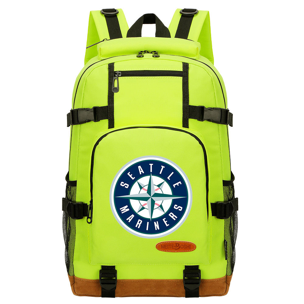 Seattle Mariners Waterproof Backpack School Notebook Travel Bag