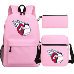 Cleveland Guardians Baseball School Backpack Shoulder Bag Pencil Bags 3pcs Set