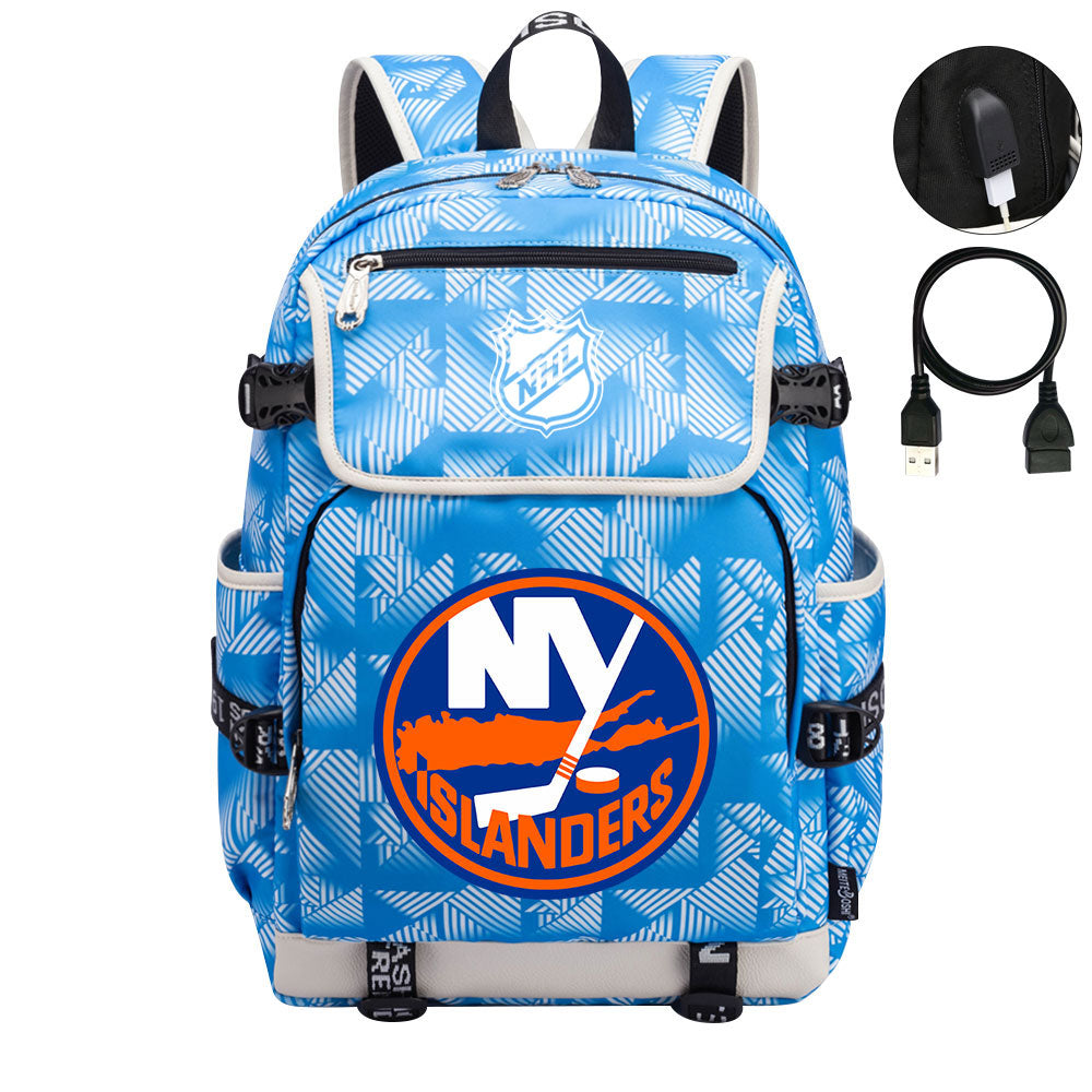 New York Islanders Hockey League Backpack School Notebook Travel Bag