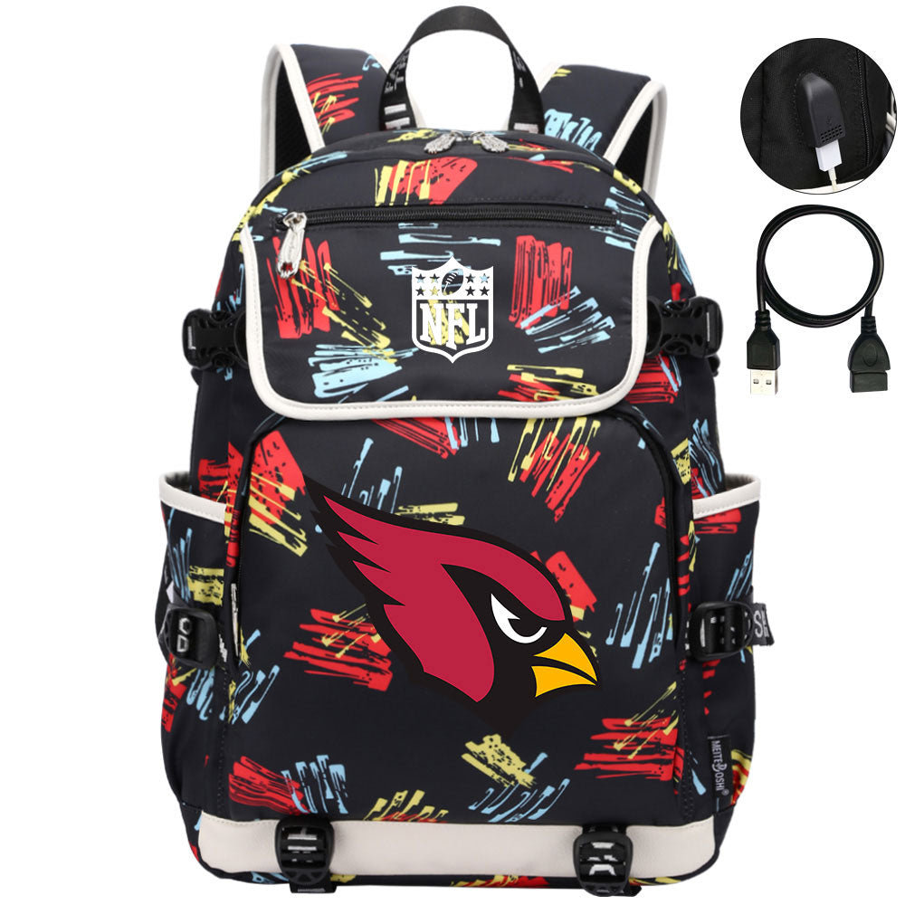 Arizona Cardinals Football Team Rugby Backpack School Notebook Travel Bag