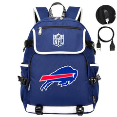 Buffalo Bills Football Team Rugby Backpack School Notebook Travel Bag