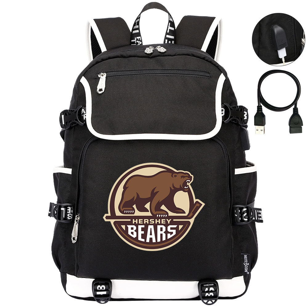 Hershy Bears Hockey League Backpack School Notebook Travel Bag
