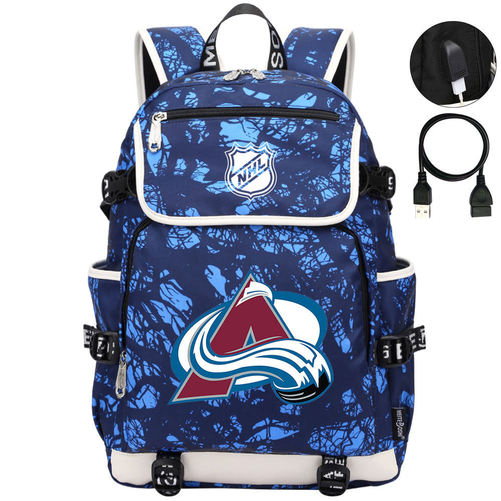 Colorado Avalanche Hockey League Backpack School Notebook Travel Bag
