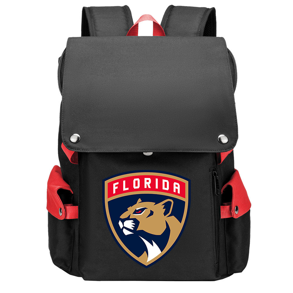 Florida Panthers Hockey Team School Backpack Oxford Laptop Bag