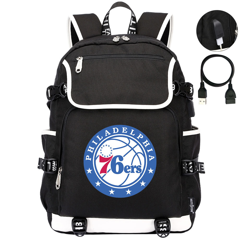 Philadelphia 76ers Backpack School Notebook Travel Bags
