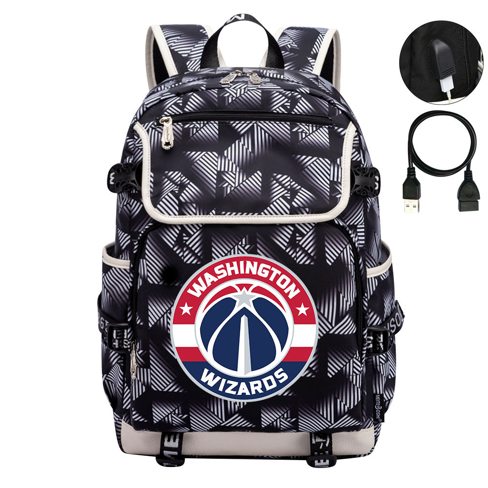 Washington Wizards Backpack School Notebook Travel Bags