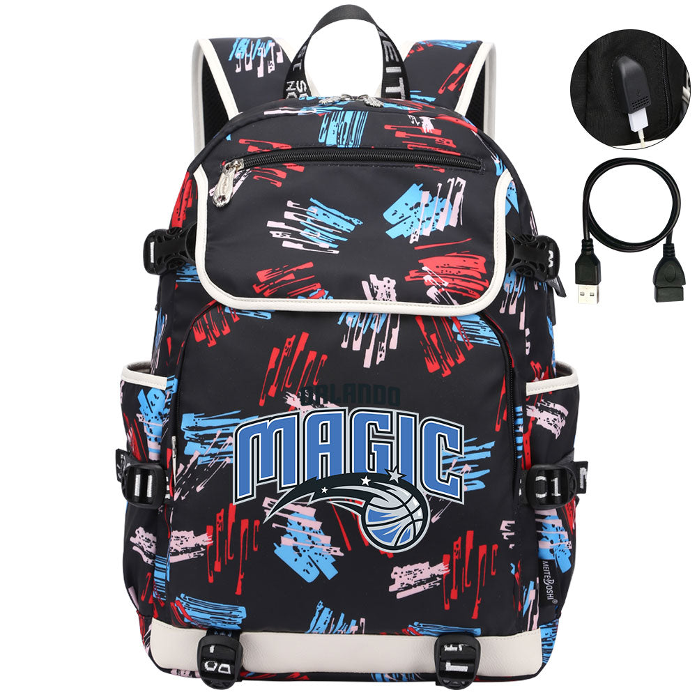 Orlando Magic Backpack School Notebook Travel Bags