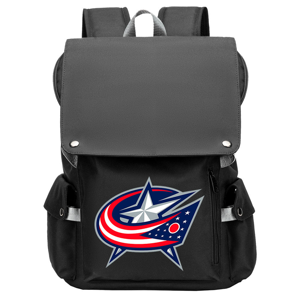 Columbus Blue Jackets Hockey Team School Backpack Oxford Laptop Bag