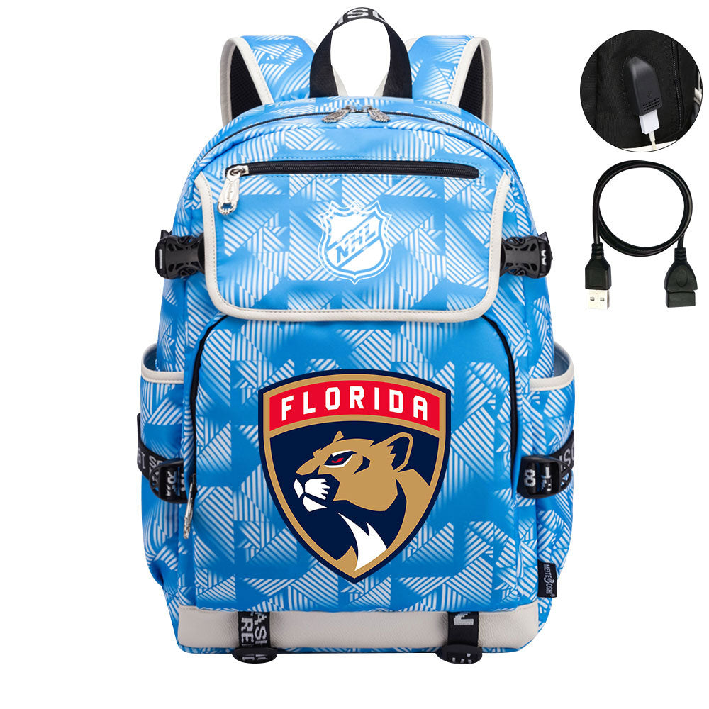 Florida Panthers Hockey League Backpack School Notebook Travel Bag
