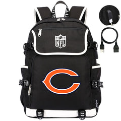 Chicago Bears Football Team Rugby Backpack School Notebook Travel Bag
