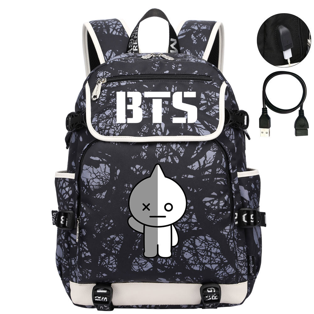 BTS VAN Backpack School Notebook Travel Bags