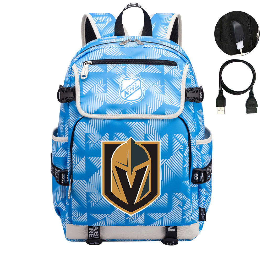 Vegas Golden Knights Hockey League Backpack School Notebook Travel Bag