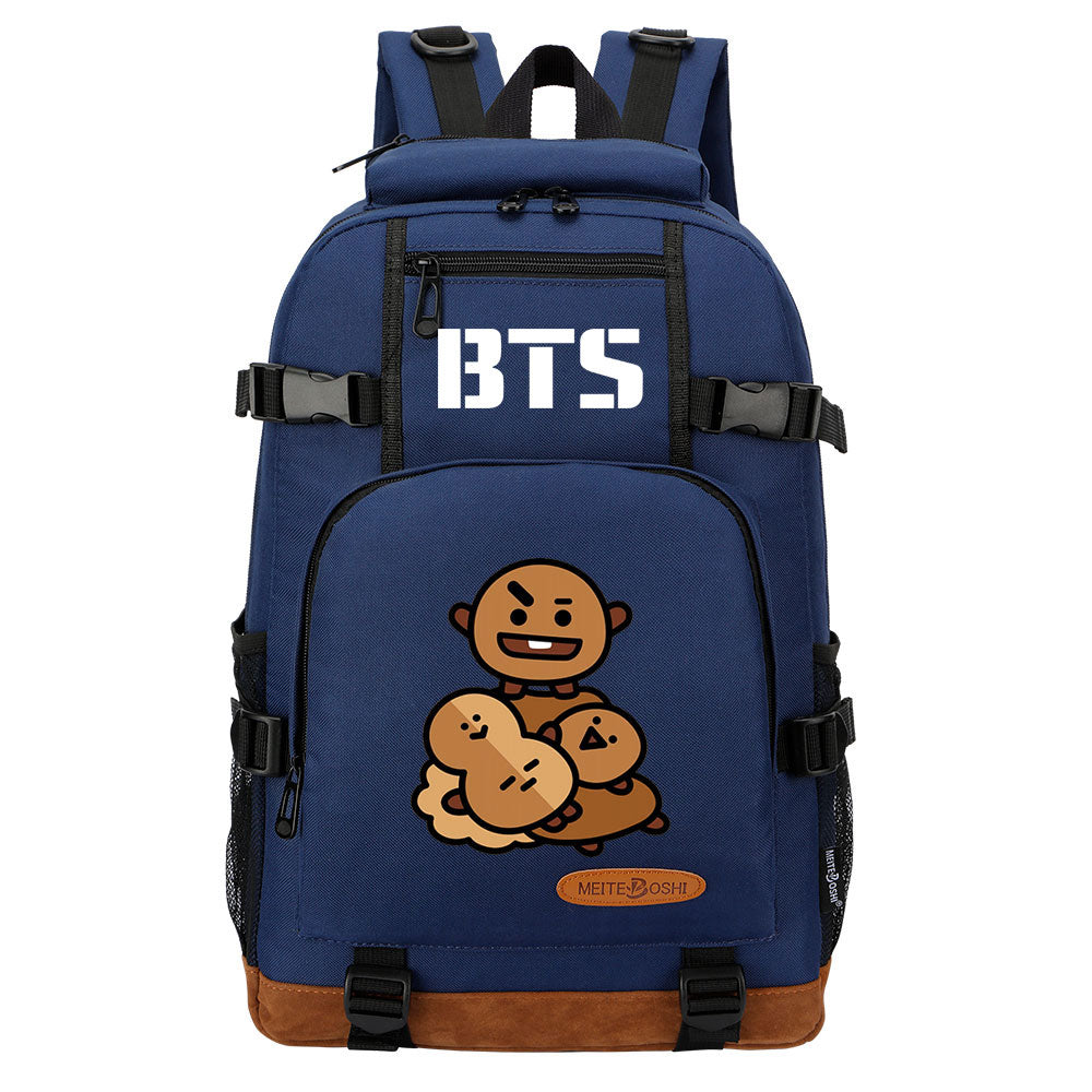 Kpop BTS Shooky Suga Waterproof Backpack School Notebook Travel Bag