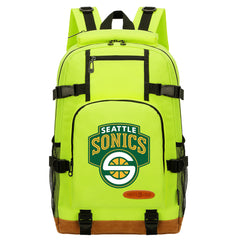 Seattle SuperSonics Waterproof Backpack School Notebook Travel Bag