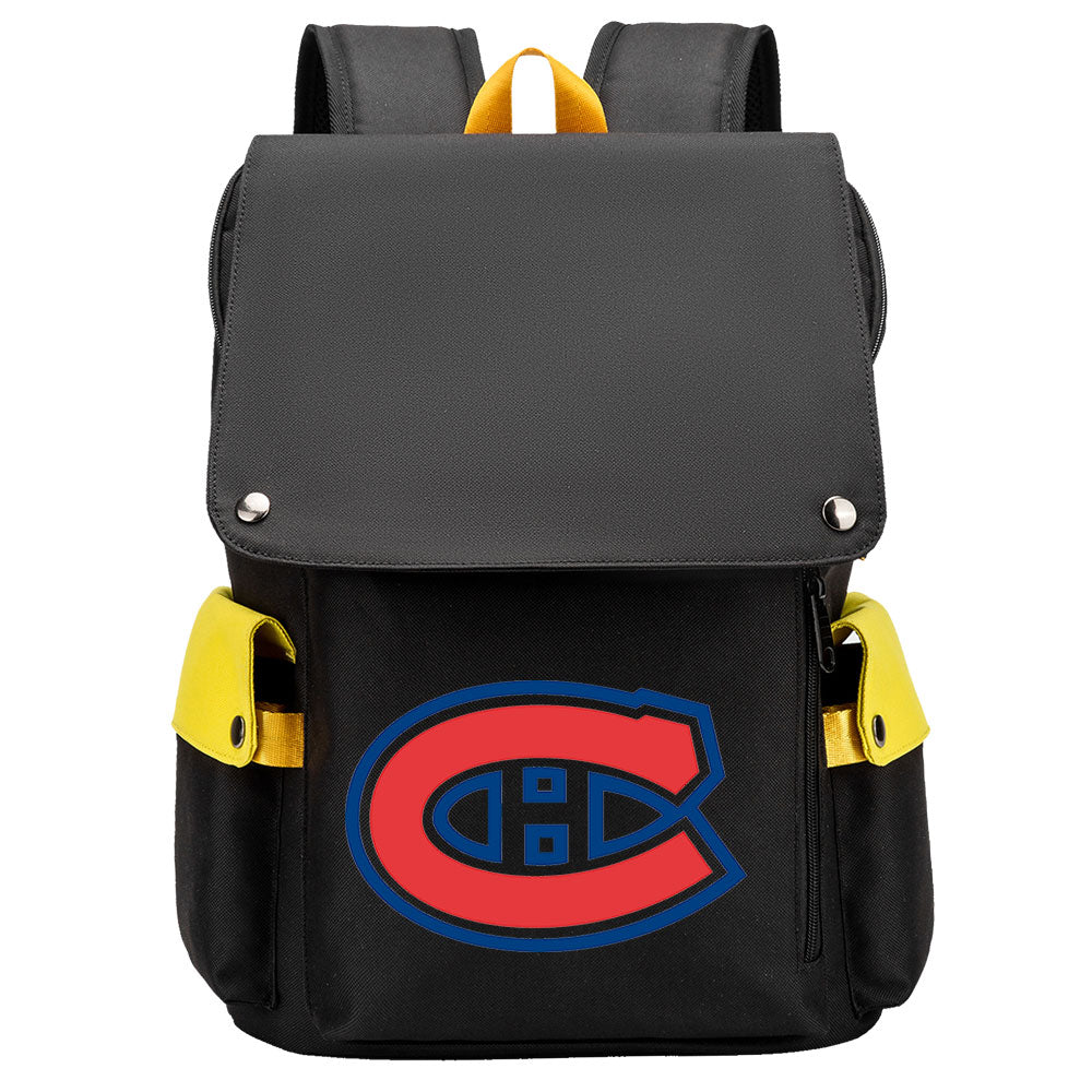 Montreal Canadiens Hockey Team School Backpack Oxford Laptop Bag