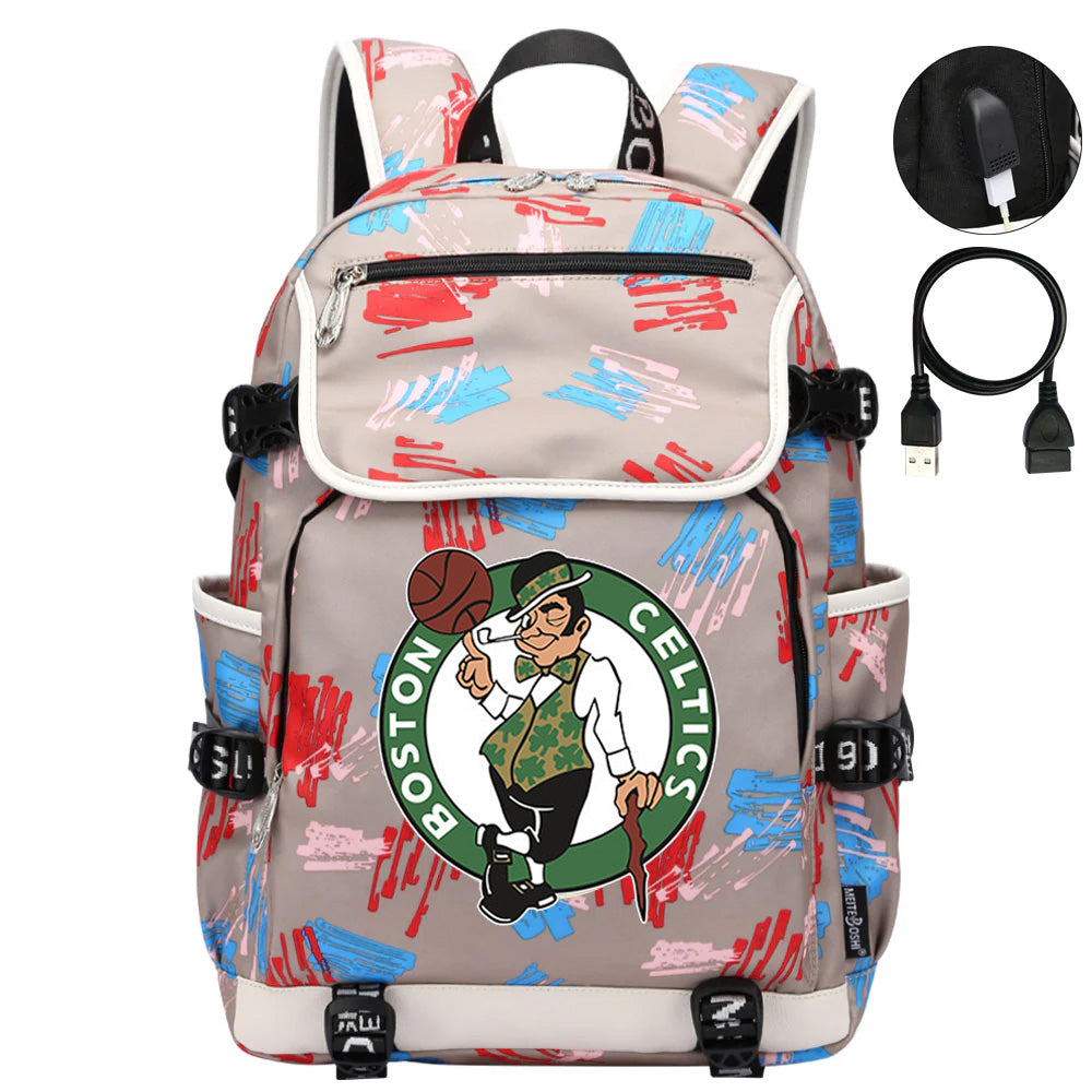 Boston Celtics Backpack School Notebook Travel Bags