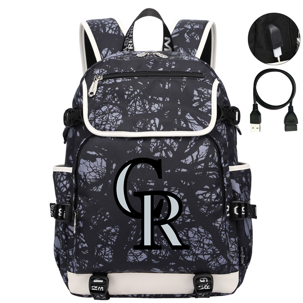 Colorado Rockies Backpack School Notebook Travel Bags