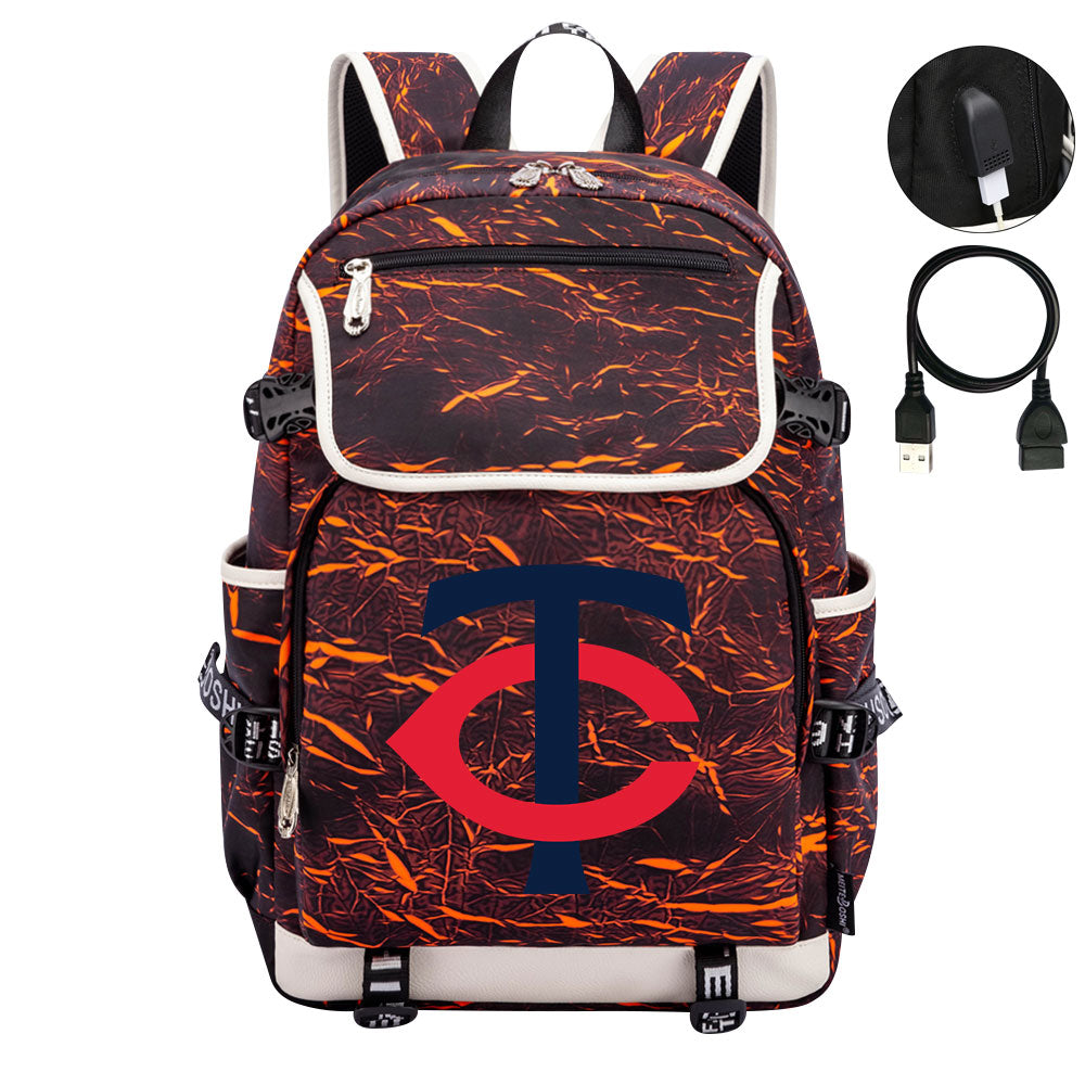 Minnesota Twins Backpack School Notebook Travel Bags