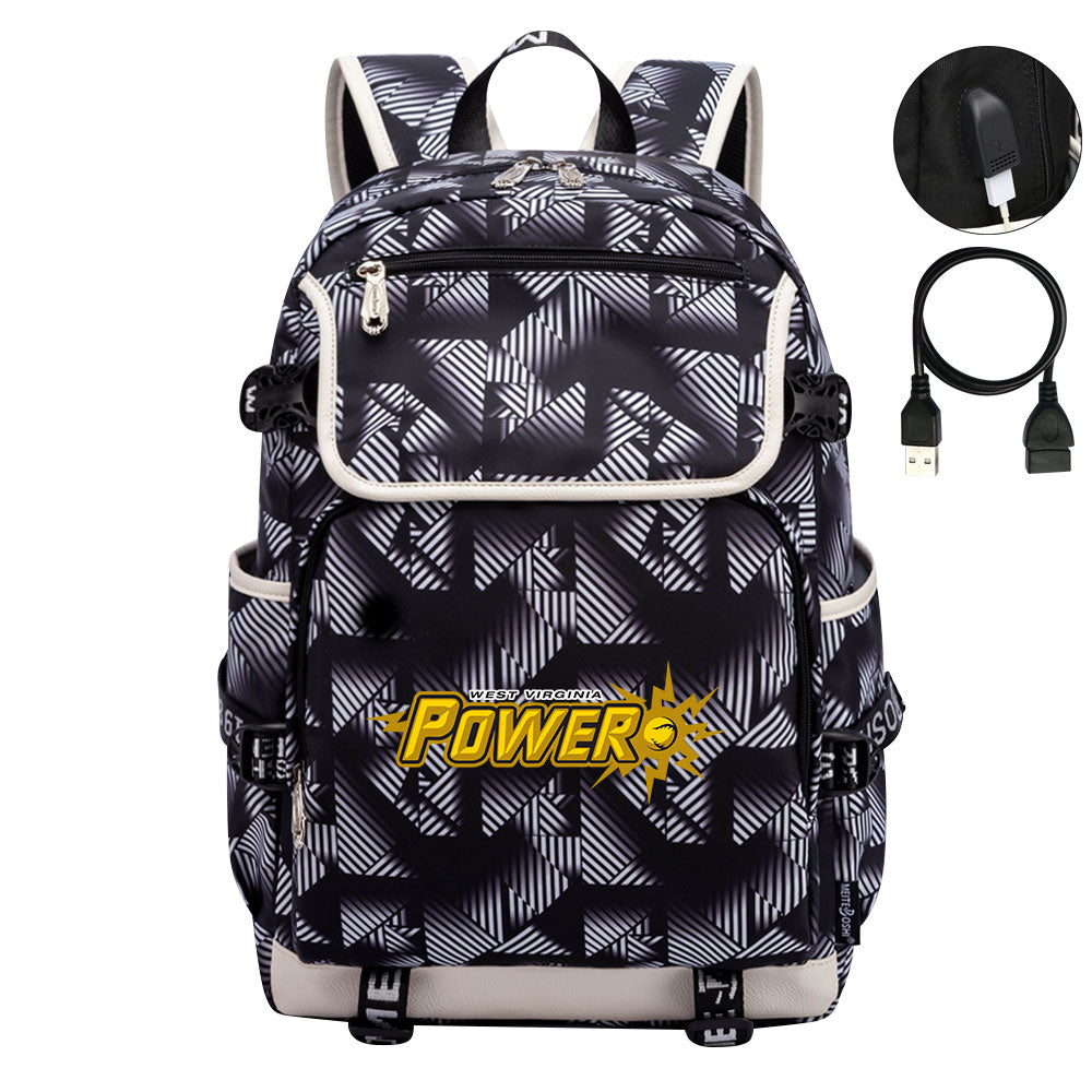 West Virginia Power Backpack School Notebook Travel Bags