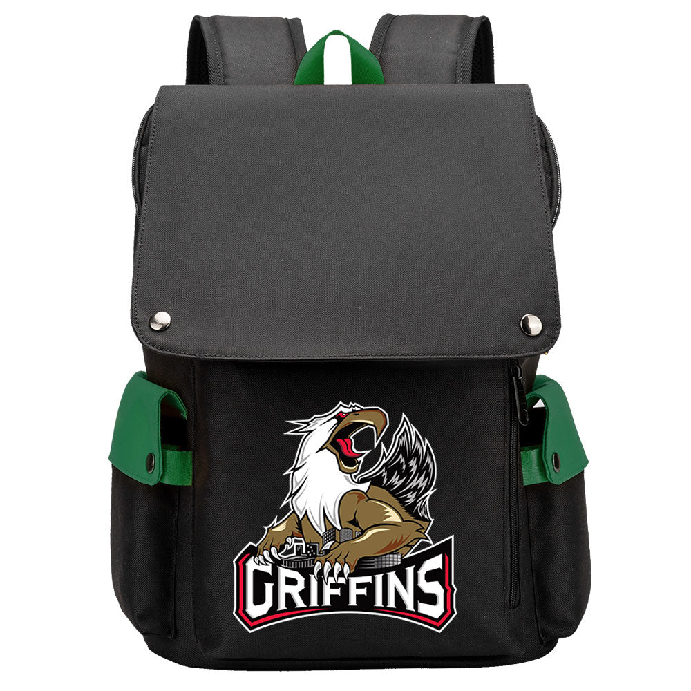 Grand Rapids Griffins  Hockey Team School Backpack Oxford Laptop Bag