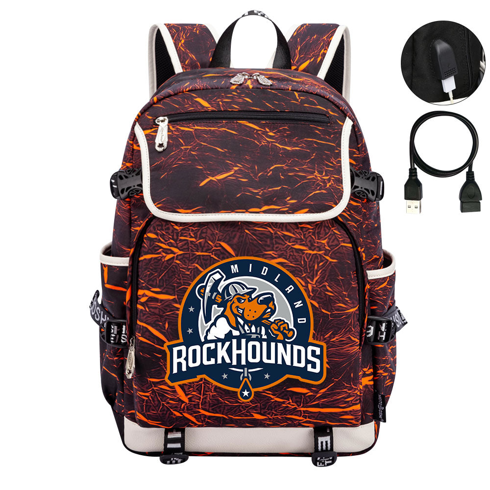 Midland RockHounds Backpack School Notebook Travel Bags