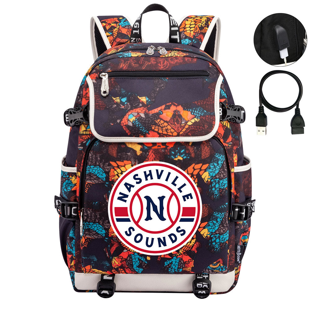 Nashville Sounds Backpack School Notebook Travel Bags