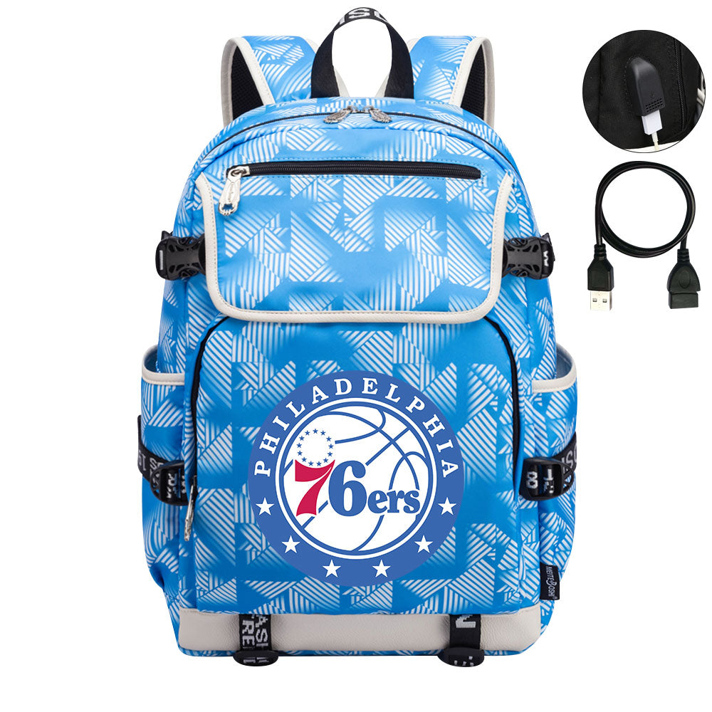 Philadelphia 76ers Backpack School Notebook Travel Bags