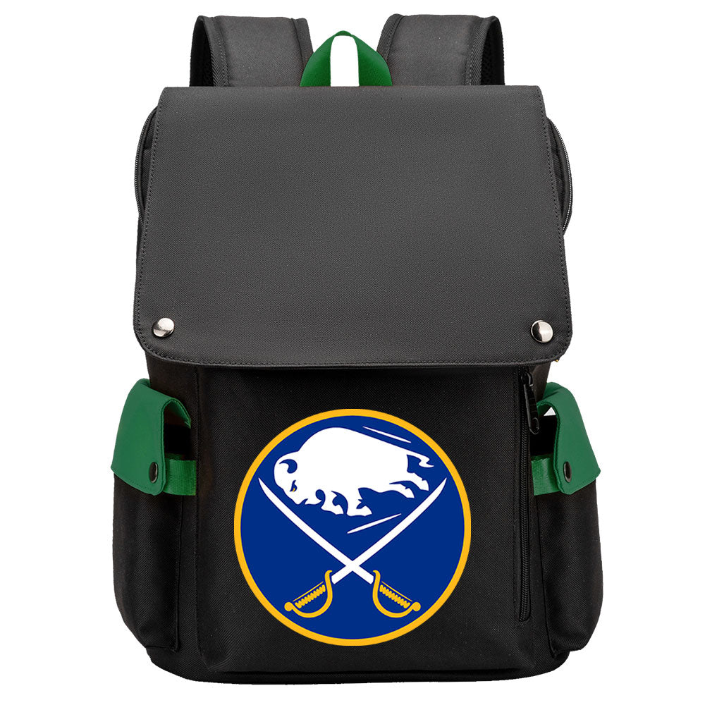 Buffalo Sabres Hockey Team School Backpack Oxford Laptop Bag