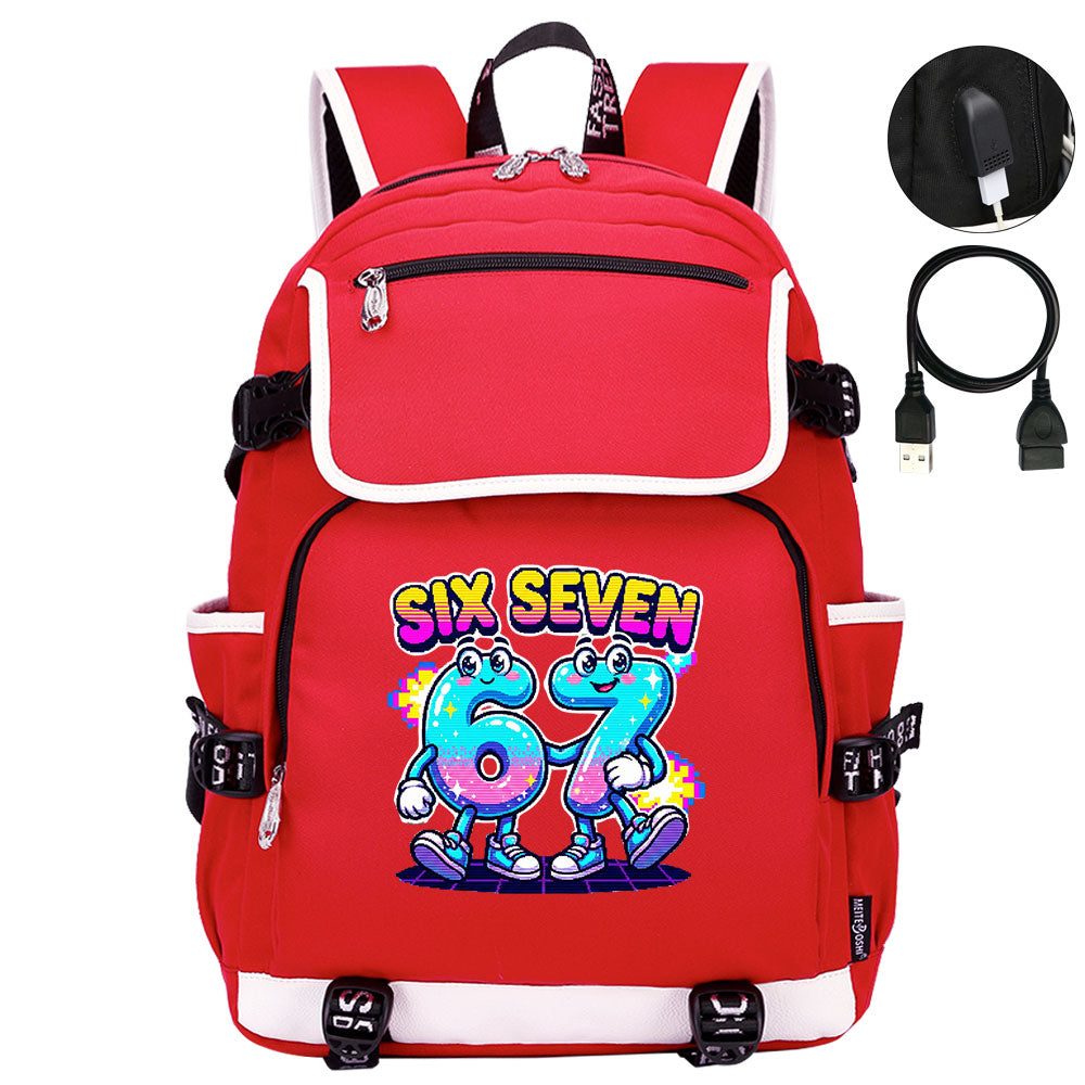 Steal a Brainrot 67 Backpack School Notebook Travel Bags