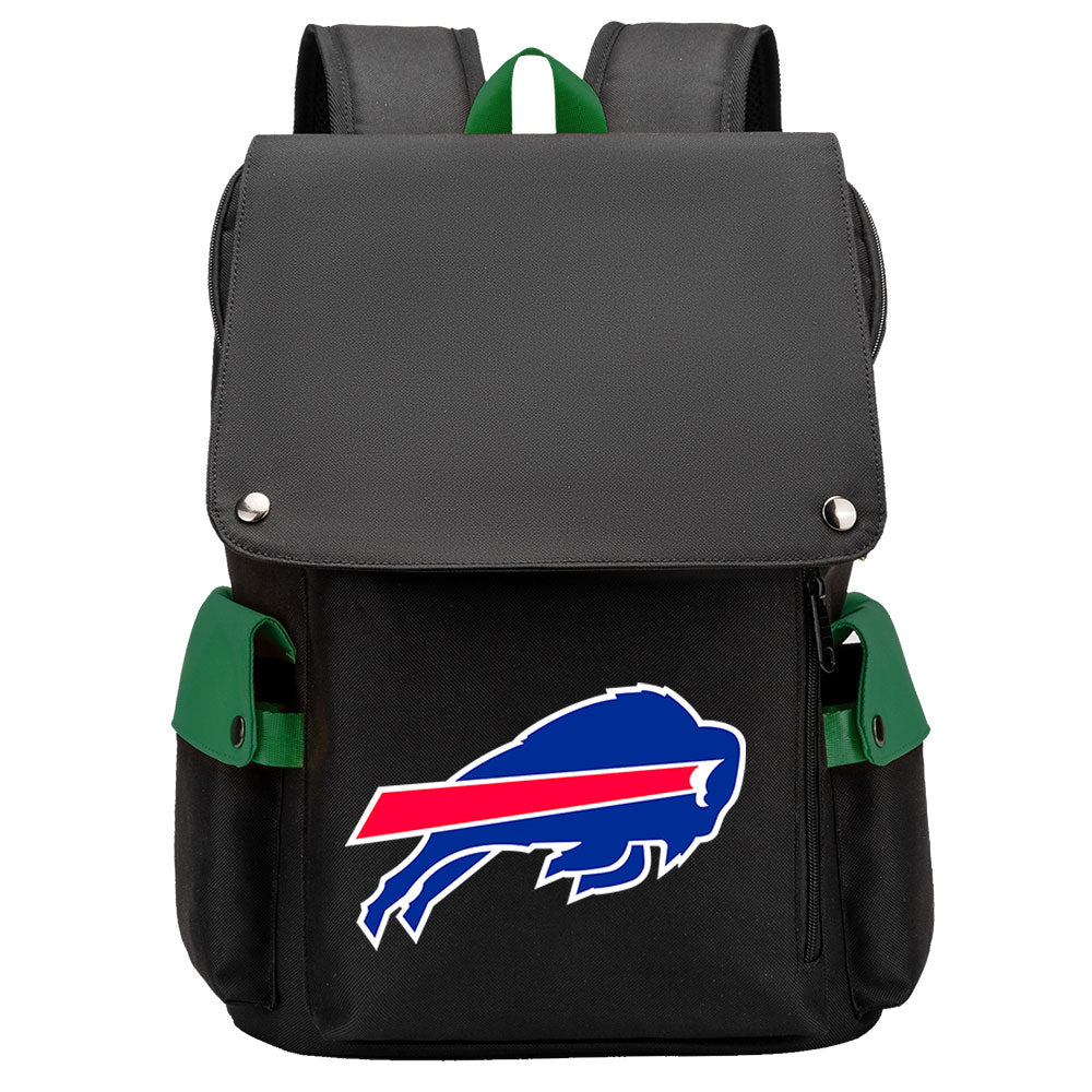 Buffalo Bills Football Team Rugby Laptop Backpack Oxford School Bag
