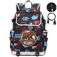 Hershy Bears Hockey League Backpack School Notebook Travel Bag