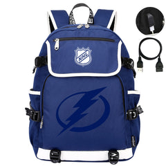 Tampa Bay Lightning Hockey League Backpack School Notebook Travel Bag