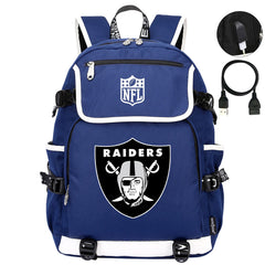 Oakland Raiders Football Rugby Backpack School Notebook Travel Bags